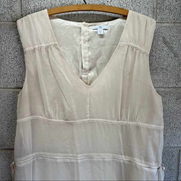 Gap Ivory Tiered Drawstring Dress - Picture 3 of 11